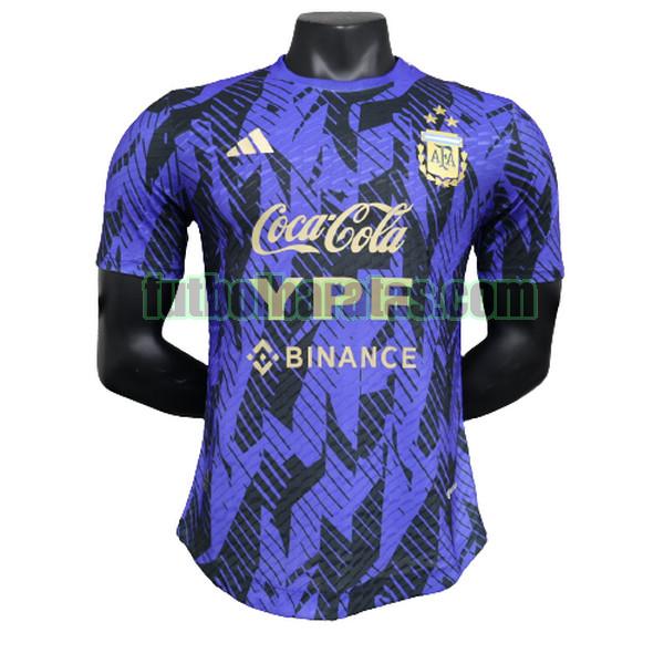camiseta argentina 2023 azul pre match player