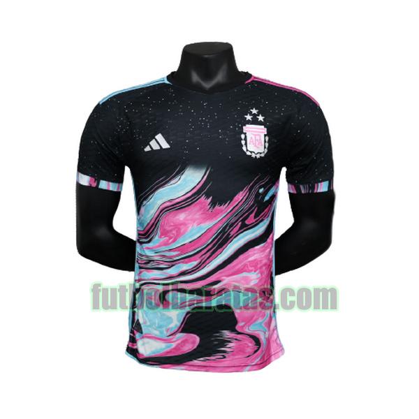 camiseta argentina 2023 negro rosa special edition player