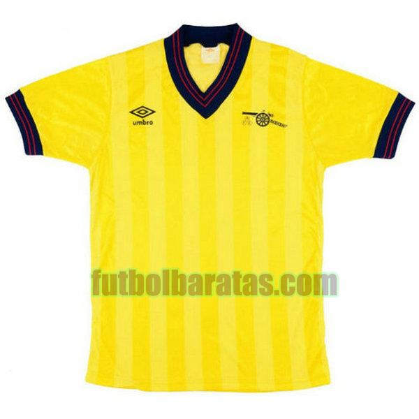 camiseta arsenal 1984-1986 amarillo segunda