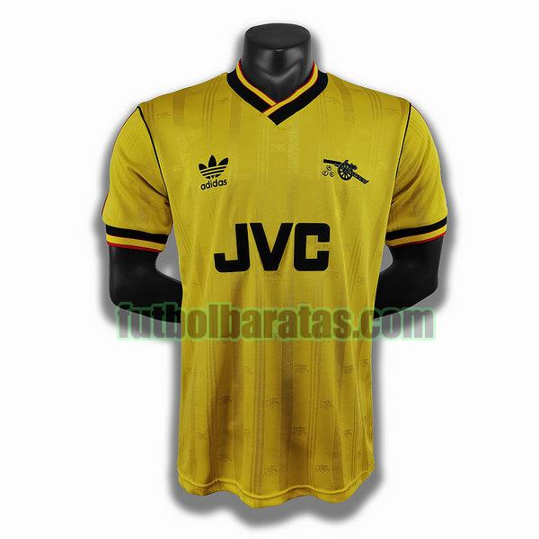 camiseta arsenal 1986 1988 amarillo segunda player