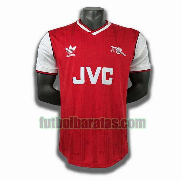 camiseta arsenal 1986 rojo primera player