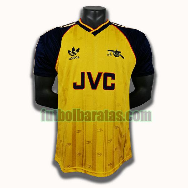 camiseta arsenal 1988 1990 amarillo segunda player