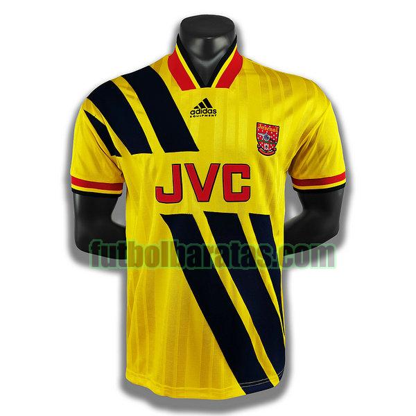 camiseta arsenal 1993 1994 amarillo segunda player