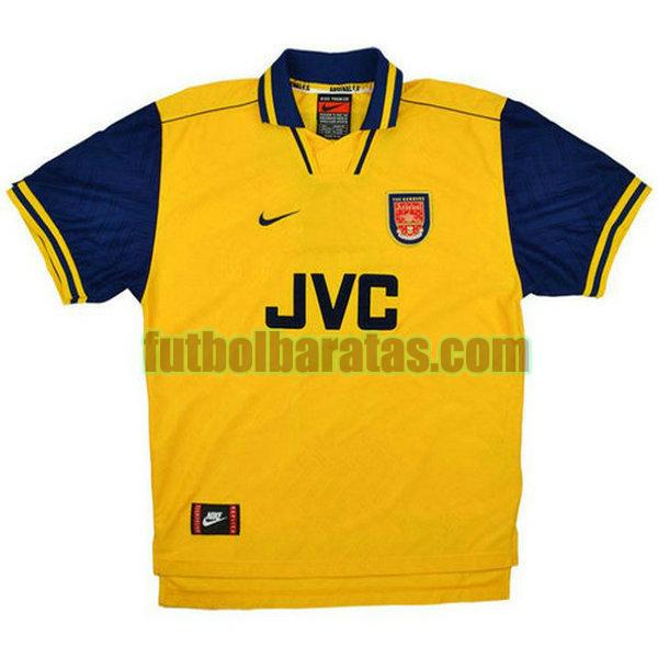 camiseta arsenal 1996-1997 amarillo segunda