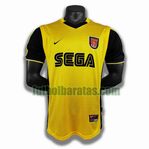 camiseta arsenal 1999 2000 amarillo segunda player