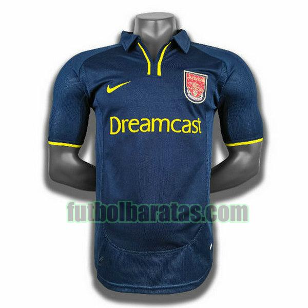 camiseta arsenal 2000 azul segunda