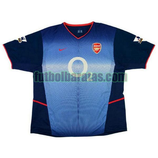 camiseta arsenal 2002-2004 azul segunda