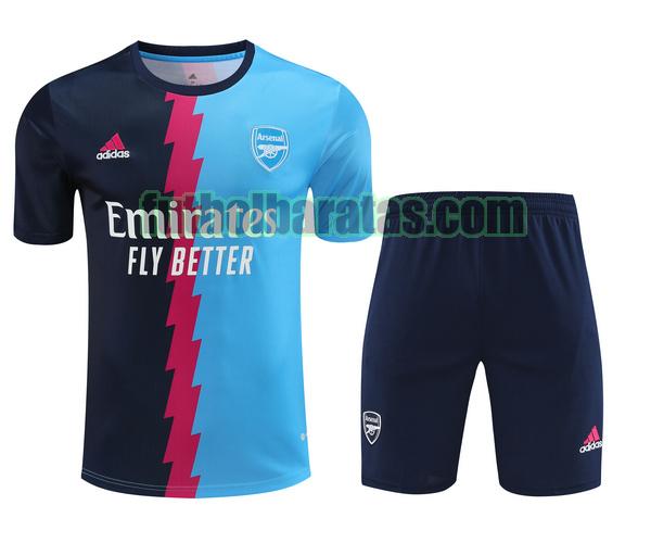 camiseta arsenal 2023 2024 azul training conjunto