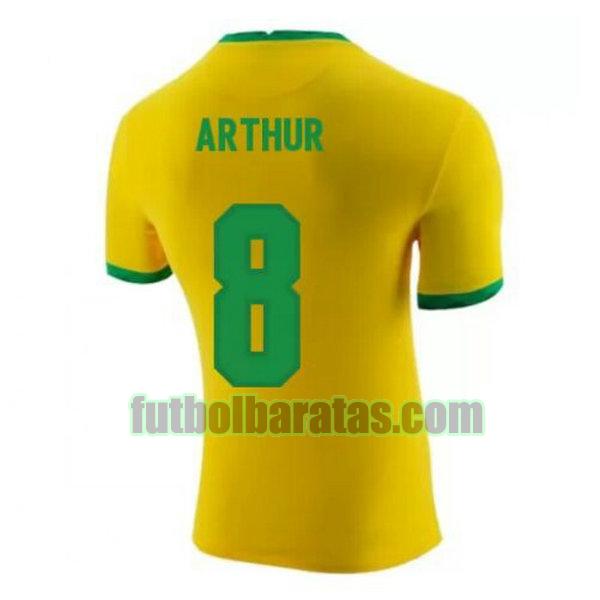 camiseta arthur 8 brasil 2020-2021 amarillo primera