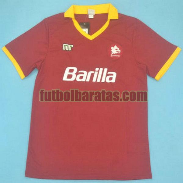 camiseta as roma 1989-1990 rojo primera