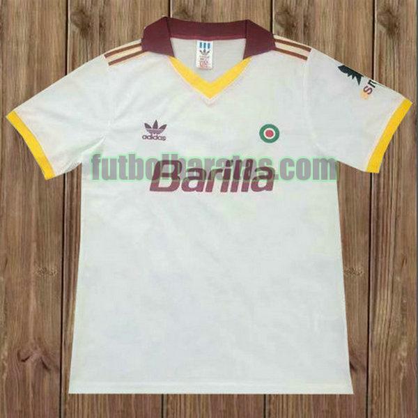 camiseta as roma 1991-1992 blanco primera