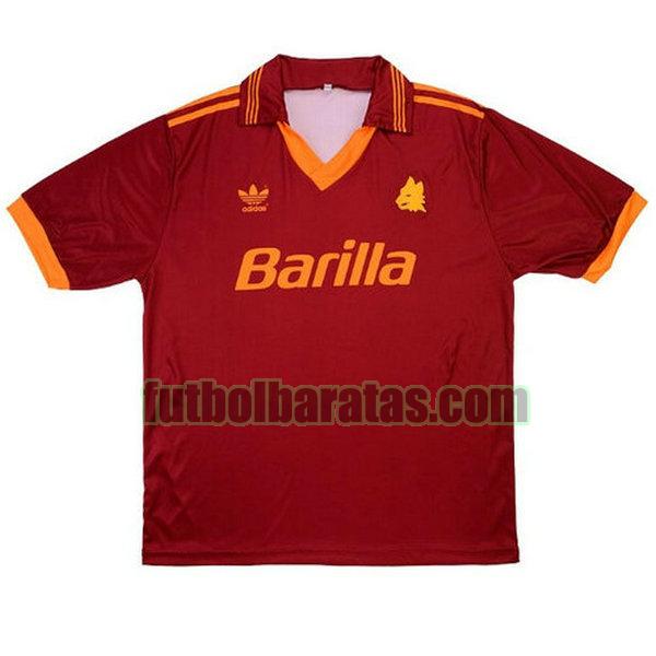 camiseta as roma 1992-1994 rojo primera