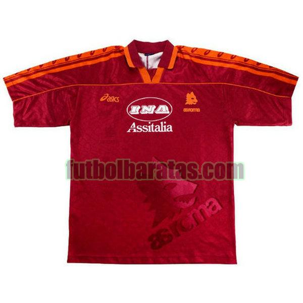 camiseta as roma 1995-1996 rojo primera