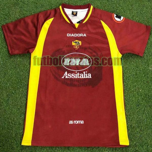 camiseta as roma 1997-1998 rojo primera