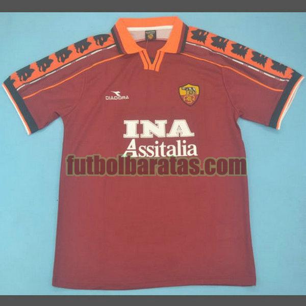 camiseta as roma 1998-1999 rojo primera