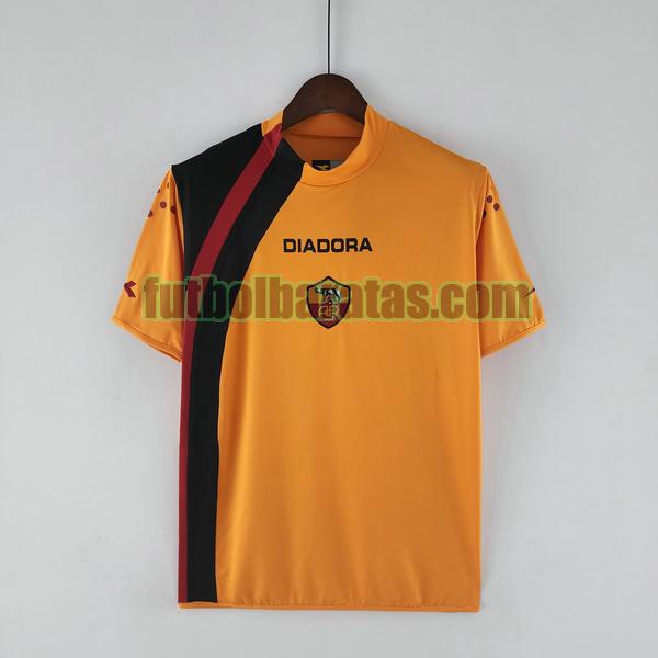 camiseta as roma 2005 06 naranja primera