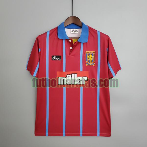 camiseta aston villa 1993 1995 rojo primera