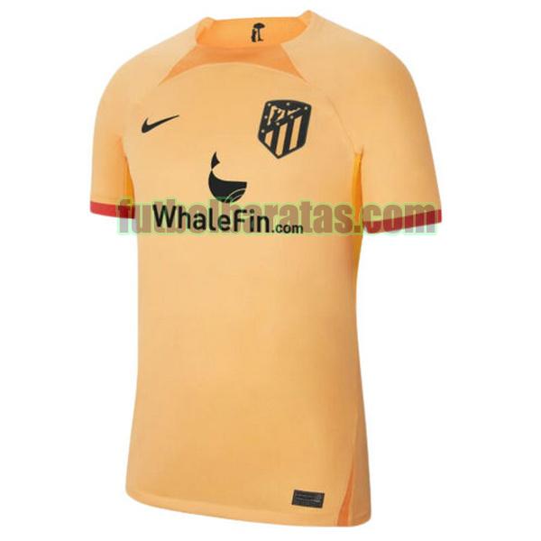 camiseta atletico madrid 2022 2023 amarillo tercera tailandia