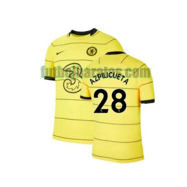 camiseta azpilicueta 28 chelsea 2021 2022 amarillo tercera