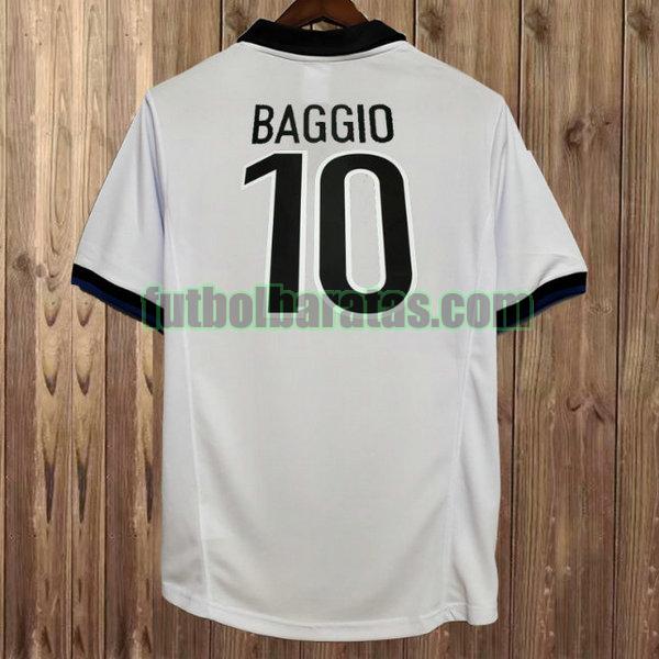 camiseta baggio 10 inter milan 1998-99 blanco segunda