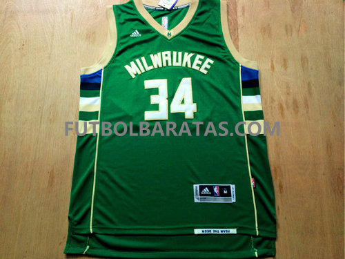 camiseta baloncesto Antetokounmpo 34 milwaukee bucks 2017 verde