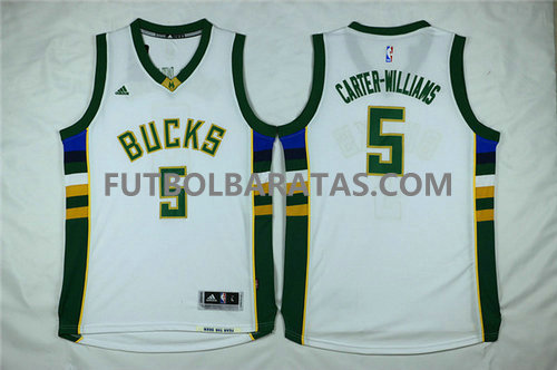 camiseta baloncesto Carter-Williams 5 milwaukee bucks 2017 blanco