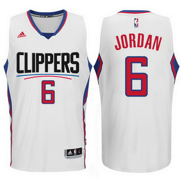 camiseta baloncesto DeAndre Jordan 6 los angeles clippers 2015-2016 blanca