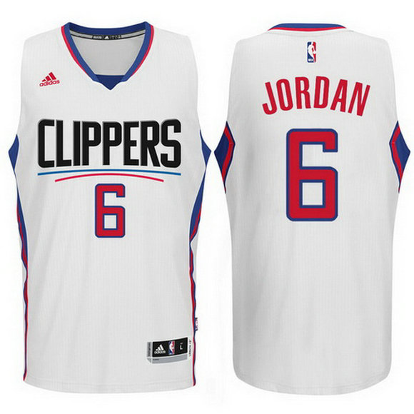 camiseta baloncesto DeAndre Jordan 6 los angeles clippers 2015-2016 blanca