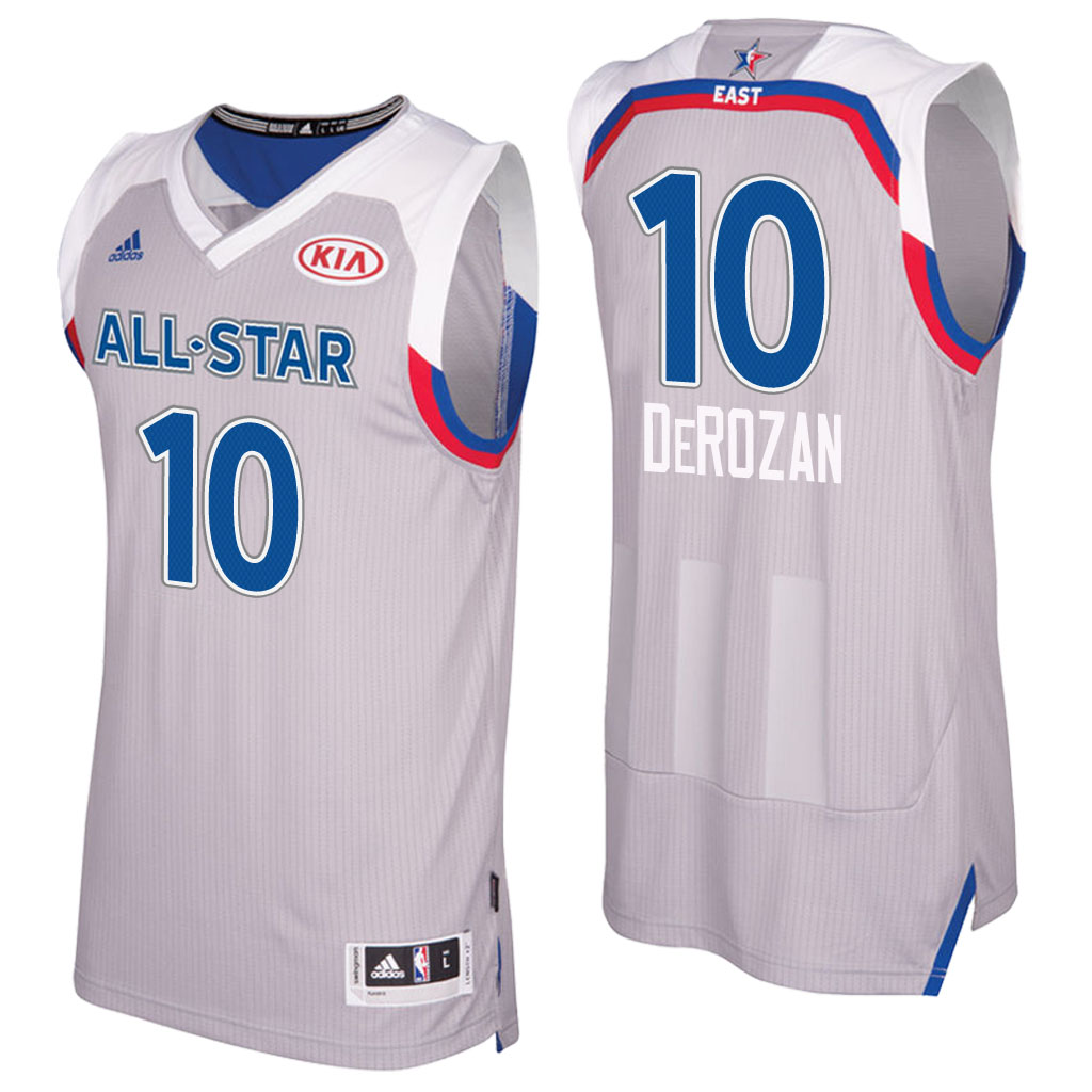 camiseta baloncesto Demar Derozan Número 10 all star 2017 Gris