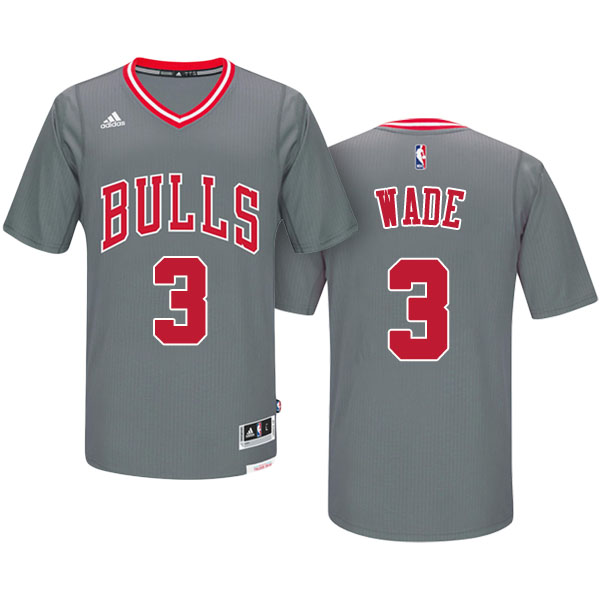 camiseta baloncesto Dwyane Wade 2016 Número 3 chicago bulls Gris