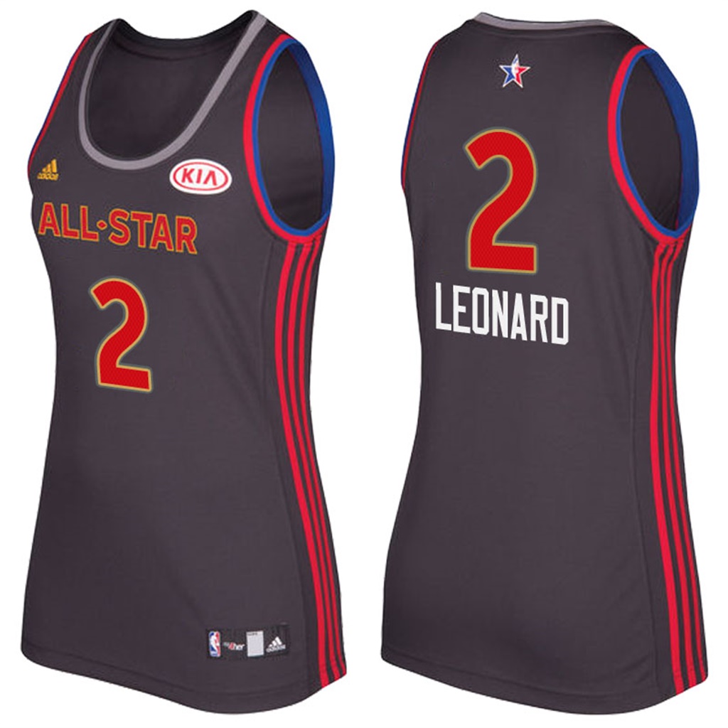 camiseta baloncesto Mujer Kawhi Leonard Número 2 all star 2017 Marron