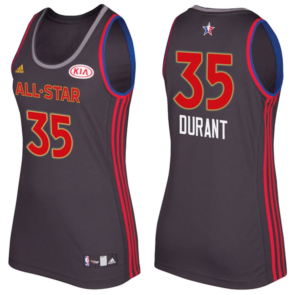 camiseta baloncesto Mujer Kevin Durant Número 35 all star 2017 Marron
