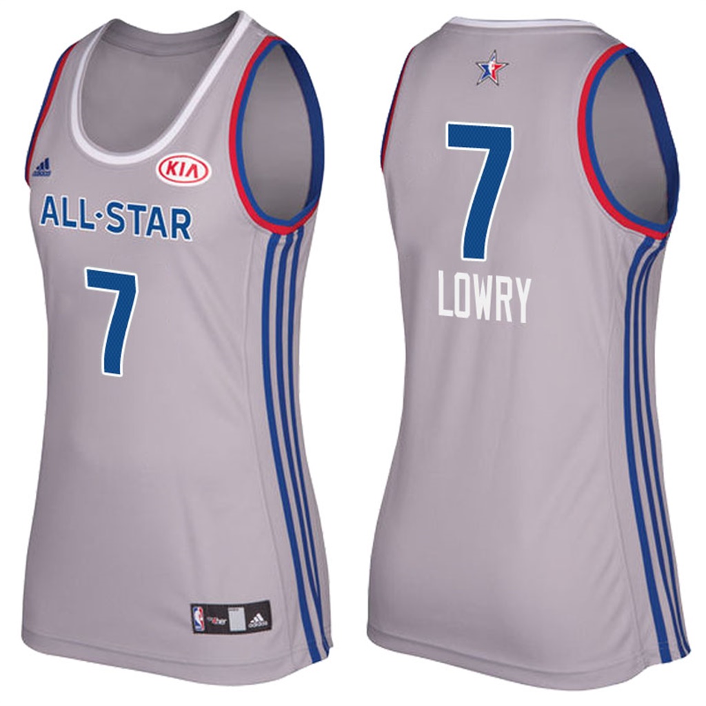 camiseta baloncesto Mujer Kyle Lowry Número 7 all star 2017 Gris