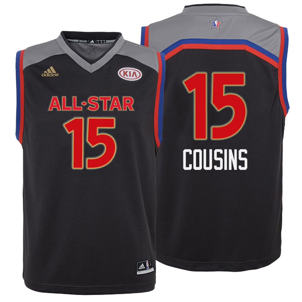 camiseta baloncesto Nino Demarcus Cousins Número 15 all star 2017 Marron