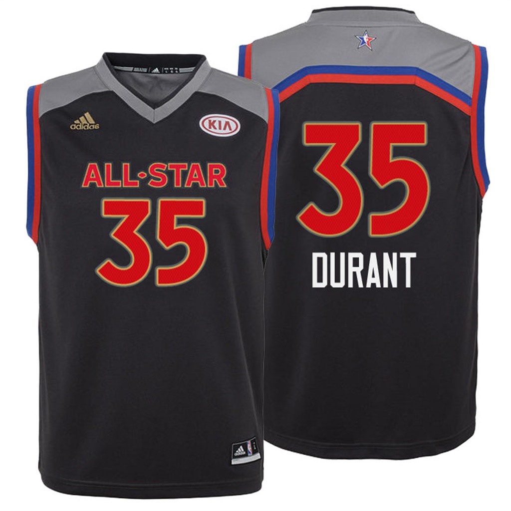 camiseta baloncesto Nino Kevin Durant Número 35 all star 2017 Marron