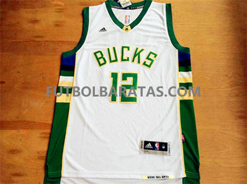 camiseta baloncesto Parker 12 milwaukee bucks 2017 blanco