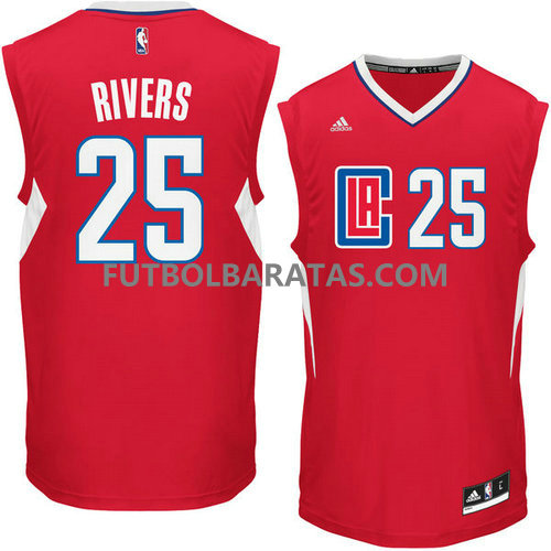 camiseta baloncesto Rivers 25 los angeles clippers 2017 roja