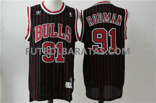 camiseta baloncesto Rodman 91 chicago bulls tira 2017 negro