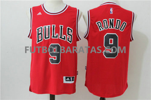 camiseta baloncesto Rondo 9 chicago bulls draft 2017 roja