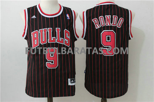 camiseta baloncesto Rondo 9 chicago bulls tira 2017 negro