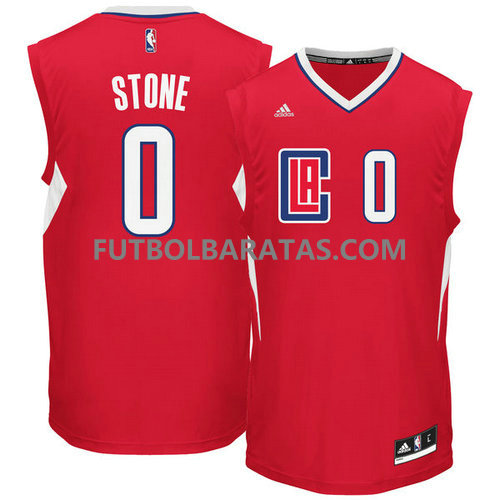 camiseta baloncesto Stone 0 los angeles clippers 2017 roja