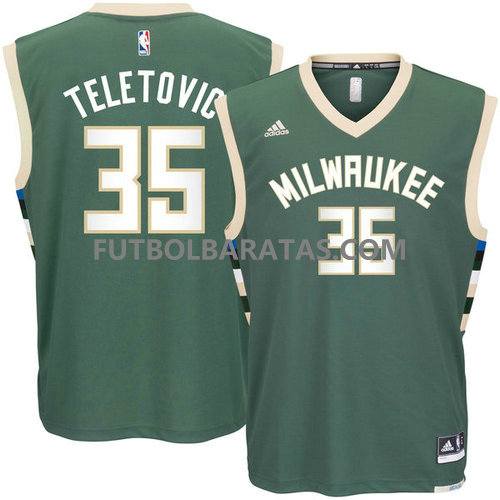 camiseta baloncesto Teletovic 35 milwaukee bucks 2017 verde