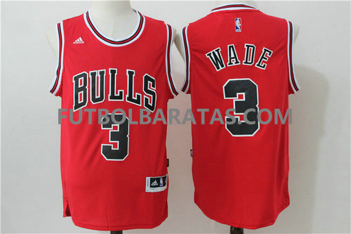 camiseta baloncesto Wade 3 chicago bulls draft 2017 roja