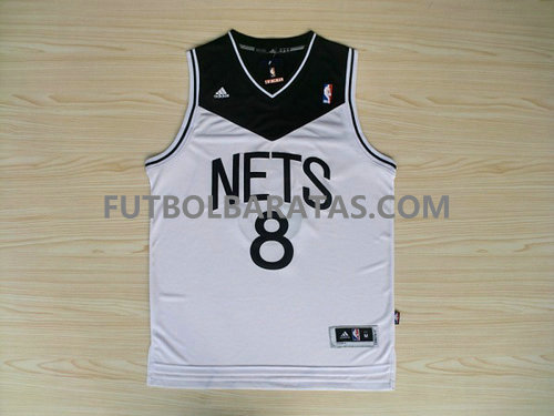 camiseta baloncesto deron williams 8 brooklyn nets retro 2017 blanco