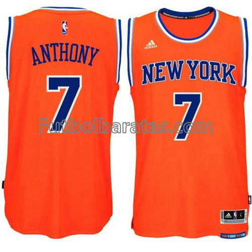 camiseta baloncesto ninos new york knicks carmelo anthony Número 7 naranja