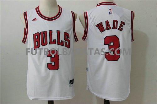 camiseta baloncesto wade 3 chicago bulls draft 2017 balnc