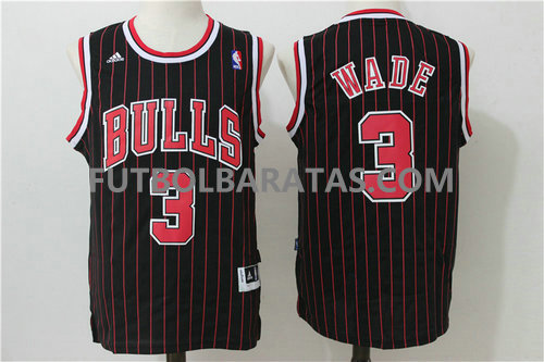 camiseta baloncesto wade 3 chicago bulls tira 2017 negro