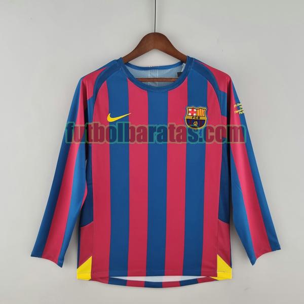 camiseta barcelona 2005 2006 rojo azul primera ml