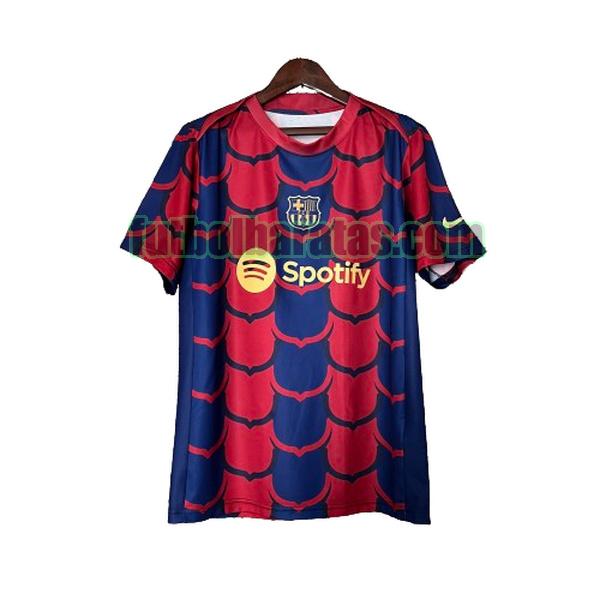 camiseta barcelona 2024 rojo azul pre match