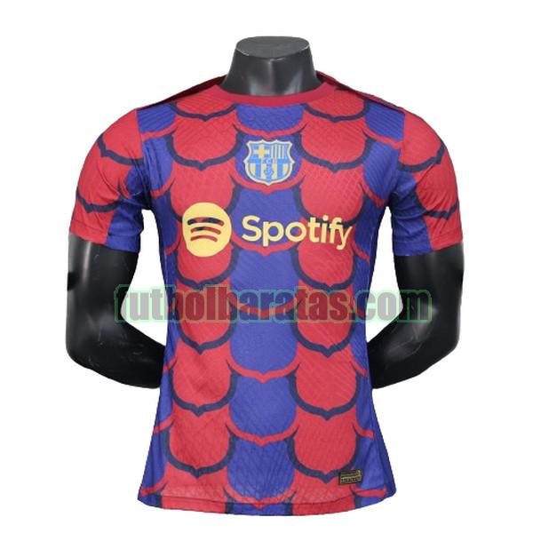 camiseta barcelona 2024 rojo azul pre match player